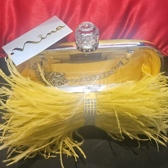 Ostrich Feathered Mini Evening Bag - Picture 4 of 10